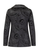 Circolo Black Paisley Jacquard Single-Breasted Blazer - Circolo | Lidia Shopping
