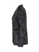 Circolo Black Paisley Jacquard Single-Breasted Blazer - Circolo | Lidia Shopping