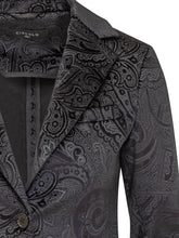 Circolo Black Paisley Jacquard Single-Breasted Blazer - Circolo | Lidia Shopping