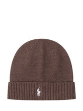 Polo Ralph Lauren Cappello Beanie Marrone con Logo - Fall/Winter 2025 - On Sale - Uomo | Lidia Shopping