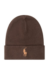 Polo Ralph Lauren Brown Wool Beanie with Logo - Fall/Winter 2025 - On Sale - Uomo | Lidia Shopping