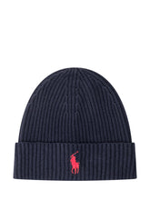 Polo Ralph Lauren Blue Wool Beanie with Logo - Fall/Winter 2025 - On Sale - Uomo | Lidia Shopping