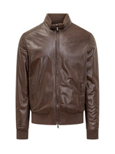 Giacca in Pelle Marrone Barba Napoli - Barba Jacket | Lidia Shopping