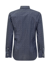 Barba Long Sleeve Shirt with Blue Micro Pattern - Barba | Lidia Shopping
