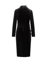 Abito Nero in Velluto Drappeggiato Lauren Ralph Lauren - Lauren Ralph Lauren | Lidia Shopping