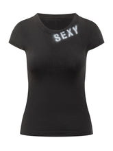 Dsquared2 Black T-Shirt with Sexy Print - Dsquared2 | Lidia Shopping