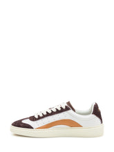 Dsquared2 1964 White and Brown Leather and Suede Sneakers - Dsquared2 | Lidia Shopping