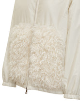 Giacca Bianca Moncler con Inserti in Shearling - Moncler | Lidia Shopping