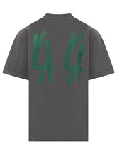 44 Label Group T-Shirt Grigia con Logo Ricamato Verde - 44 Label Group | Lidia Shopping
