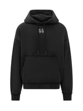 44 Label Group Felpa Hoodie Nera con Logo Ricamato - 44 Label Group | Lidia Shopping