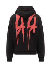 44 Label Group Felpa Hoodie Nera con Logo Ricamato - 44 Label Group | Lidia Shopping