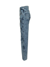 Des Phemmes Wide-Leg Jeans with Black Embroidery - Des Phemmes | Lidia Shopping