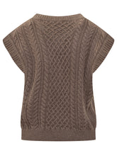 Des Phemmes cable-knit vest with jewel - Des Phemmes | Lidia Shopping