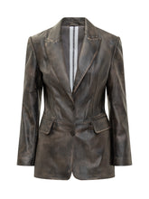 Sword Black Vintage Leather Blazer - Promo Extra 10% | Lidia Shopping