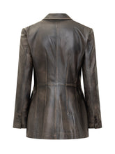 Sword Black Vintage Leather Blazer - Promo Extra 10% | Lidia Shopping