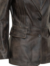 Sword Black Vintage Leather Blazer - Promo Extra 10% | Lidia Shopping