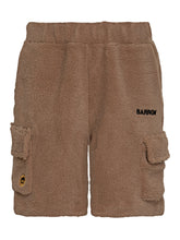 Barrow Beige Fleece Cargo Shorts with Logo - Barrow | Lidia Shopping