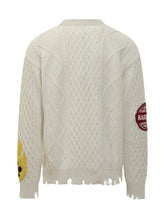 Barrow White Sweater with Embroidered Patches - Barrow | Lidia Shopping