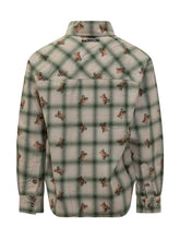 Barrow Green Checked Shirt with Teddy Print - Barrow | Lidia Shopping