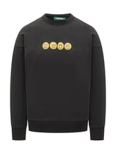 Barrow Black Sweatshirt with Embroidered Emojis - Barrow | Lidia Shopping