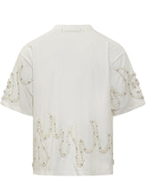 Barrow White Beaded Flame T-shirt - Barrow | Lidia Shopping