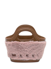 Marni Borsa Tote in Pelliccia Rosa e Pelle Marrone - Marni | Lidia Shopping