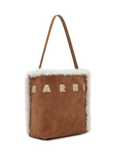Marni Borsa Museo in Pelle Scamosciata Marrone - Marni | Lidia Shopping