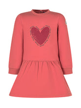 Moncler Kids Abito Rosa con Cuore Stampato - Fall/Winter 2025 - On Sale - Bambino | Lidia Shopping