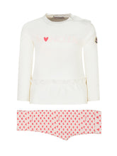 Moncler Kids Completo Bianco e Rosa con Cuori - Fall/Winter 2025 - On Sale - Bambino | Lidia Shopping