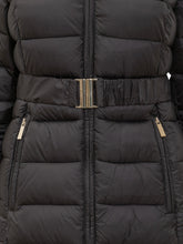 Michael Kors Piumino Lungo Nero con Cintura e Collo in Pelliccia - Michael Michael Kors | Lidia Shopping