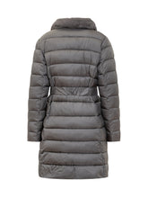 Michael Kors Piumino Lungo Grigio con Cintura e Collo in Pelliccia - Michael Michael Kors | Lidia Shopping