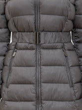 Michael Kors Piumino Lungo Grigio con Cintura e Collo in Pelliccia - Michael Michael Kors | Lidia Shopping