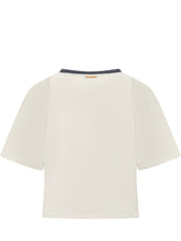 Michael Kors White T-Shirt with Embroidered Logo - Michael Michael Kors | Lidia Shopping