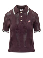 Casablanca Knit Polo Shirt with Stripe Details - Casablanca | Lidia Shopping