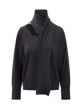 Zanone Black Sweater with Integrated Scarf - Promo Extra 10% | Lidia Shopping