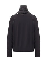 Zanone Black Sweater with Integrated Scarf - Promo Extra 10% | Lidia Shopping