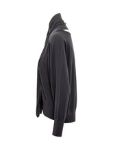 Zanone Black Sweater with Integrated Scarf - Promo Extra 10% | Lidia Shopping