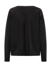 Exterior Black Sweater with Floral Lace Insert - Exterior | Lidia Shopping