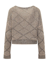Exterior Geometric Lurex Cardigan - Exterior | Lidia Shopping