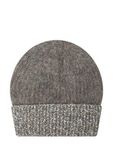 Exterior Beanie in Lana Marrone con Paillettes - Exterior | Lidia Shopping