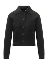 Exterior Black Knit Jacket with Buttons - Exterior | Lidia Shopping