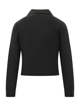Exterior Black Knit Jacket with Buttons - Exterior | Lidia Shopping