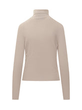 Exterior Beige Turtleneck with Sequins - Exterior | Lidia Shopping