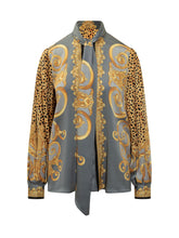 Versace Silk Shirt with Baroque and Animal Print - Promo Extra 10% | Lidia Shopping