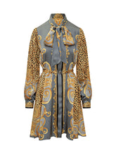 Versace Silk Mini Dress with Baroque Animalier Print - Promo Extra 10% | Lidia Shopping