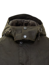 Barbour Green Waxed Jacket with Velvet Collar - Barbour | Lidia Shopping