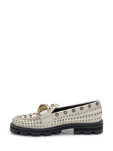 Kurt Geiger White Leather Loafer with Studs - Kurt Geiger | Lidia Shopping