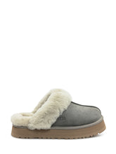 UGG Pantofole W Disquette in Shearling Grigio - Promo Extra 10% | Lidia Shopping