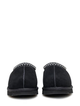 UGG Tasman Black Suede Clogs with Embroidered Trim - Promo Women | Lidia Shopping