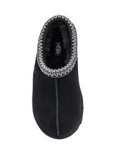 UGG Tasman Black Suede Clogs with Embroidered Trim - Promo Women | Lidia Shopping